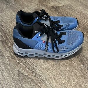 On Running Blue and Black Sneakers